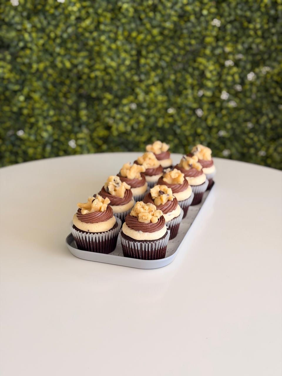 Cookie Dough Brownie Cupcake